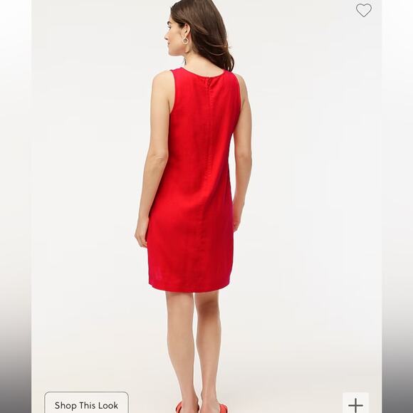 J. Crew Linen-blend shift mini dress 0 - Picture 2 of 5